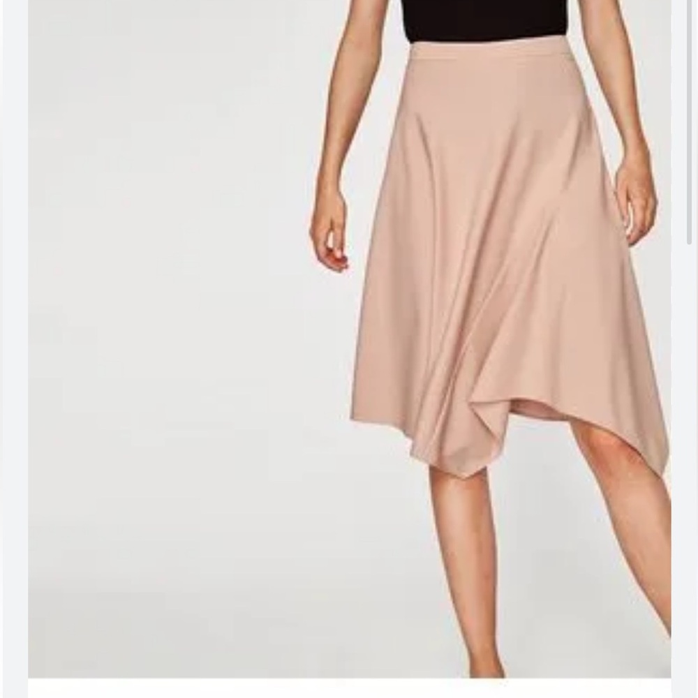 Zara Pink Asymmetric Skirt - Size S
